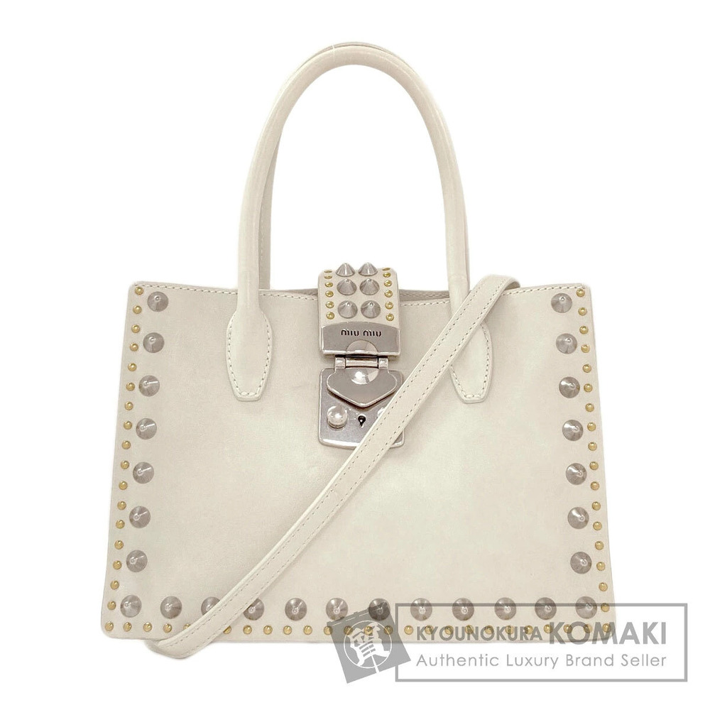 Miu Miu Studded Handbag Calfskin